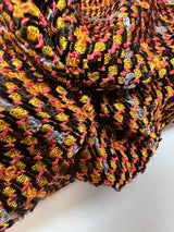 Polyester Blend Tweed in Yellow Brown Orange
