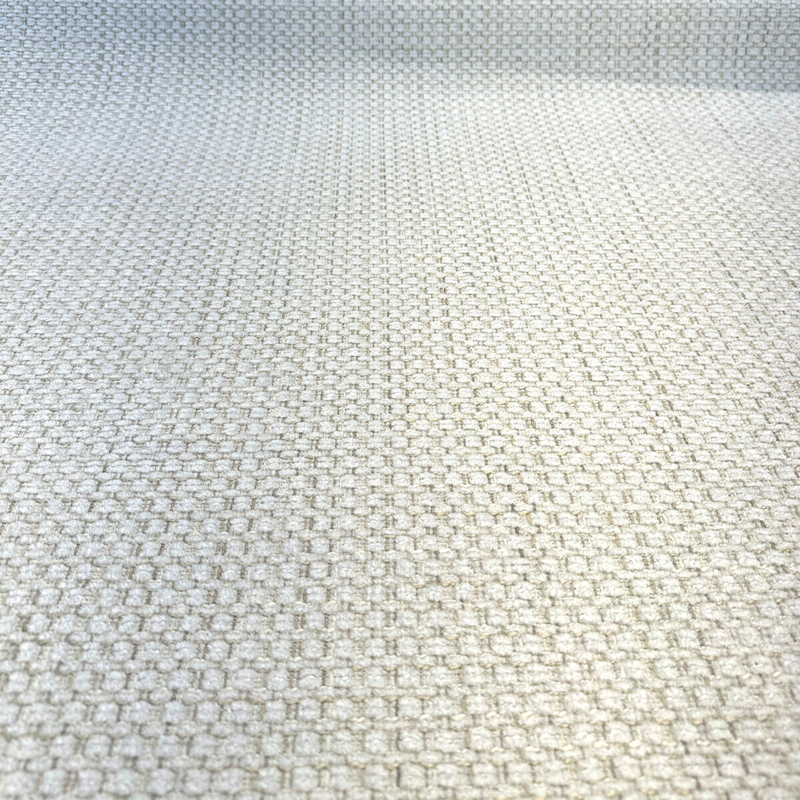 Amore Snow Textured Soft Chenille Upholstery Fabric - Snow White With Ivory Golden Tints, 56" Width (1 Yard)