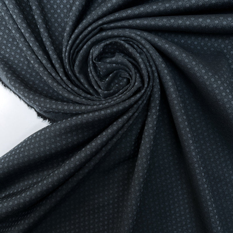 Blue Jacquard Polyester Fabric