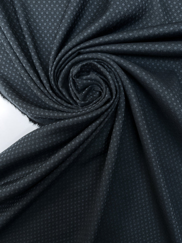 Blue Jacquard Polyester Fabric
