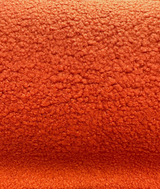 Fuzzy Wooly Boucle Polyester Fabric - Orange Persimmon, Upholstery, 54" Width (1 Yard)