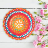 8 Count Fiesta Paper Dinner Plates Colorful Disposable Supplies for Party Food 9"