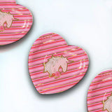 8 Ct. Valentine's Day Unicorn & Gold Foil Paper Dessert Plates 7.5"