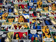 Pop Art Comic Vintage Multicolor Cotton Fabric - Multicolor Comic Print, 55" Width (1 Yard)