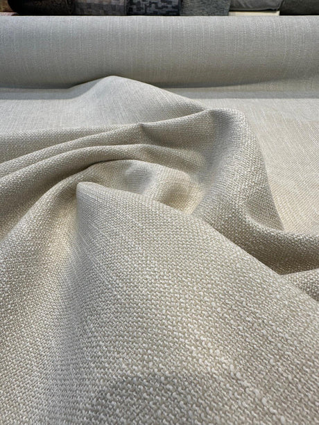 Crypton Performance Finesse Chenille Fabric - Custard Beige, 54" Width (1 Yard)