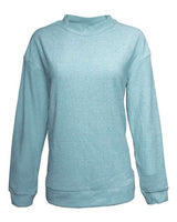 Women's Weekend Terry Mock Neck Pullover