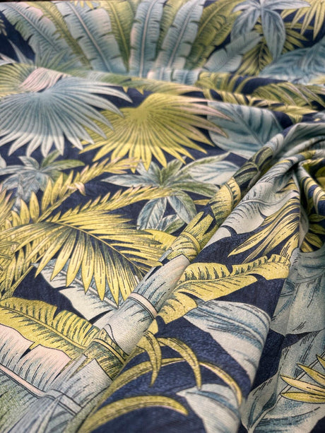 Waverly Tommy Bahama Bahamian Breeze Peninsula 100 Percent Cotton Fabric - Blue Green Tropical Beach Pattern, 54" Width (1 Yard)