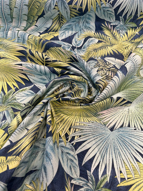 Waverly Tommy Bahama Bahamian Breeze Peninsula 100 Percent Cotton Fabric - Blue Green Tropical Beach Pattern, 54" Width (1 Yard)