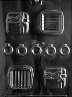Gift Pour Box with Rings Chocolate Mold