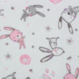 Cuddle Fabric Blush Bunny Hop Print