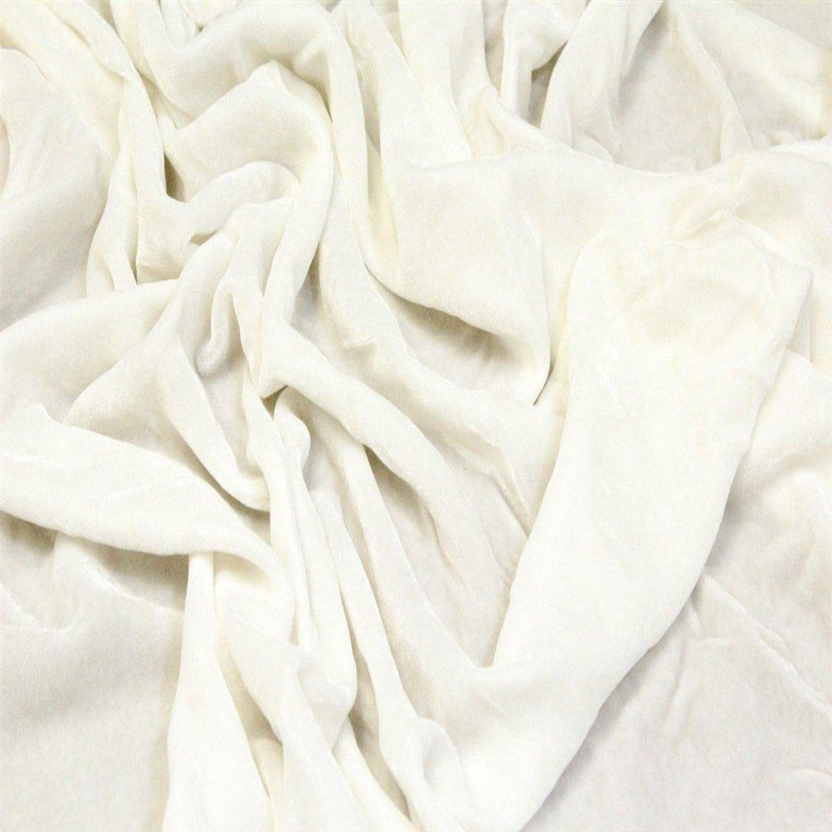 Silk Rayon Velvet Fabric - 80 Percent Rayon 20 Percent Silk, Velvet, 45" Width, 180 GSM (1 Yard)