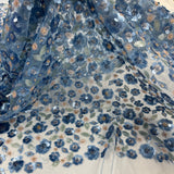 Beaded Sequined Lace Fabric