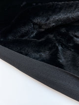 Black Modacrylic Faux Fur