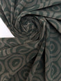 Polyamide Elastane Knitted Fabric Green Black Printed