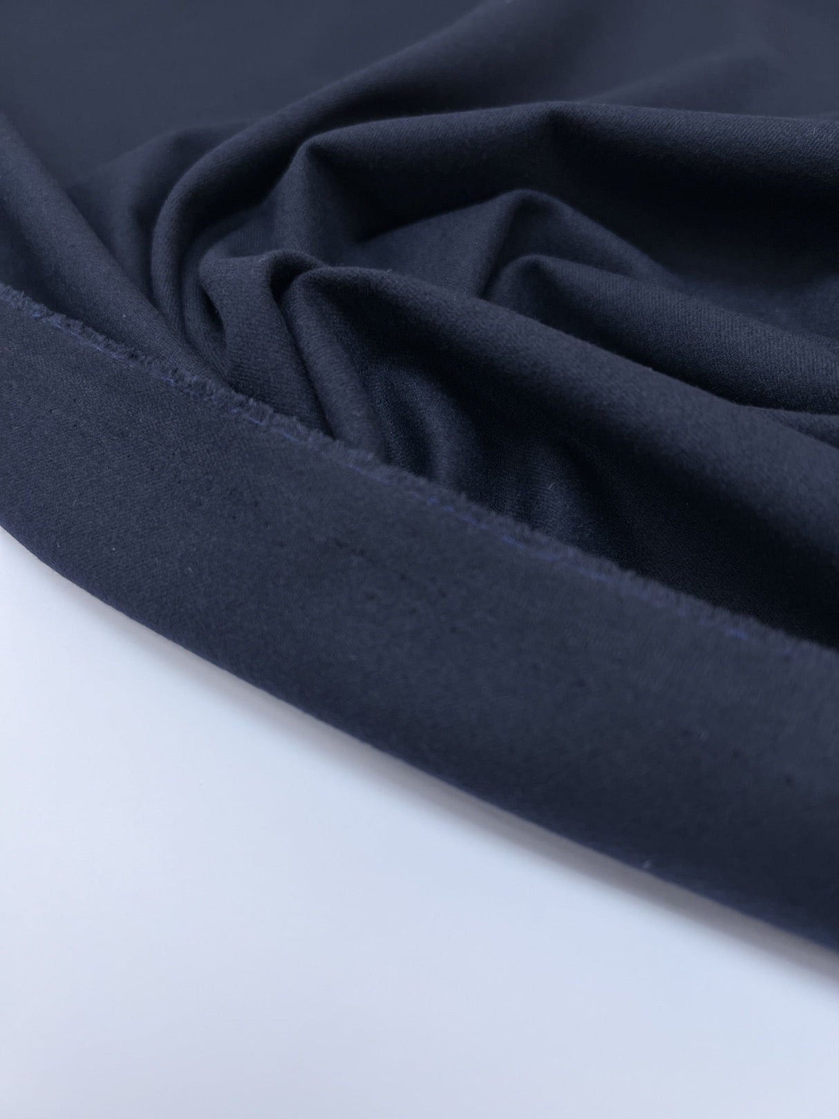 Blue Polyester Viscose Blend Twill