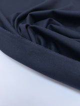 Blue Polyester Viscose Blend Twill