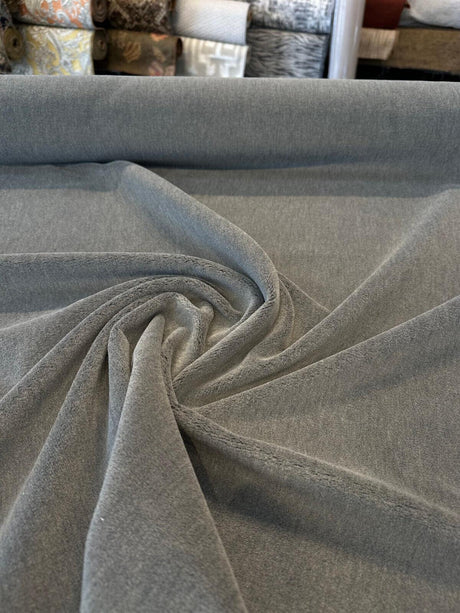 Italian Alpaca Mohair Upholstery Fabric - Gray Gris, 56" Width (1 Yard)