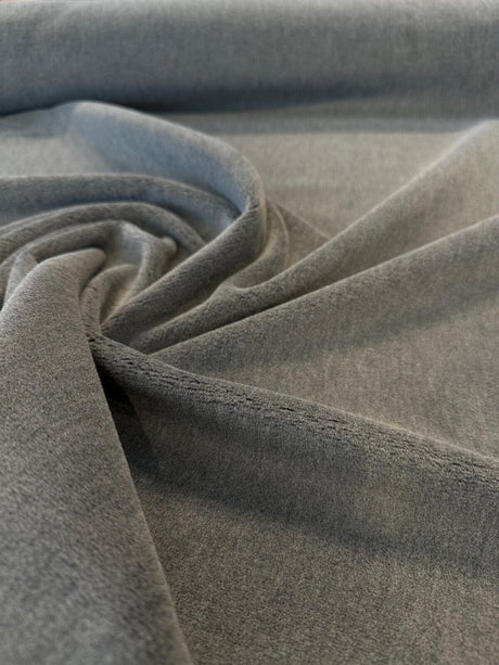 Italian Alpaca Mohair Upholstery Fabric - Gray Gris, 56" Width (1 Yard)