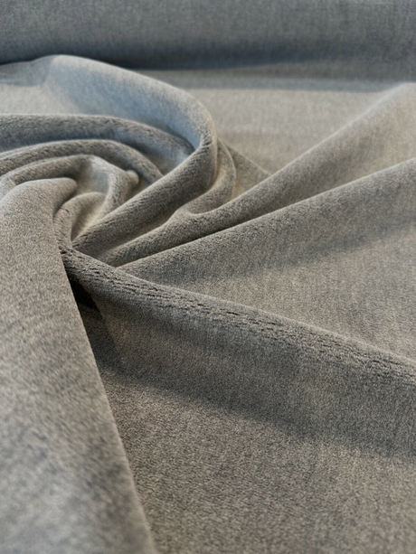Italian Alpaca Mohair Upholstery Fabric - Gray Gris, 56" Width (1 Yard)