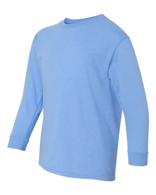 12 Pack : Gildan® Heavy Cotton Youth Crewneck Long Sleeve T-Shirt