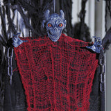 27 1/2" Hanging Red & Black Devil Halloween Decoration