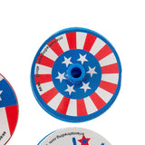 1 1/4" Bulk 144 Pc. Mini Patriotic Red, White & Blue Plastic Spin Tops