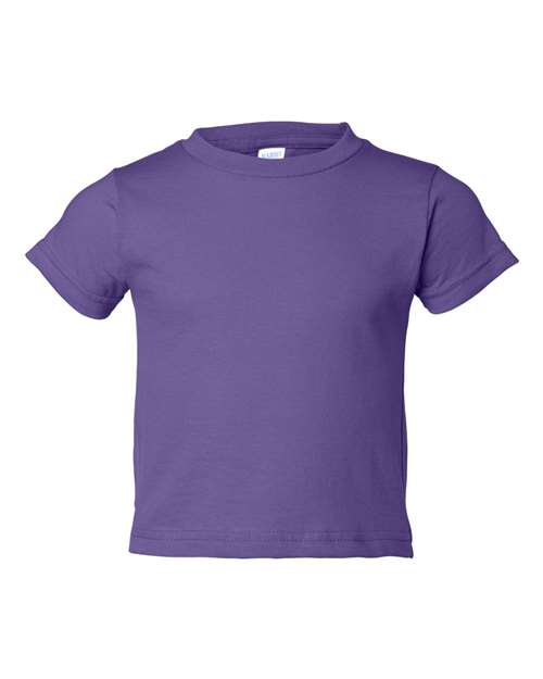 RADYAN® Toddler Cotton Jersey Crew Neck Short Sleeve Tee - 3301T