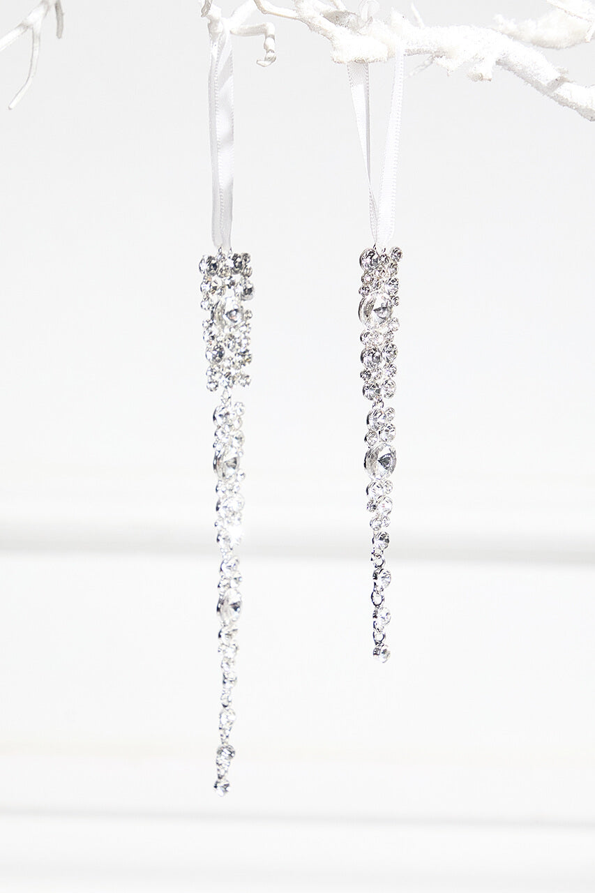 Jewel Icicle Ornaments - Set of 2