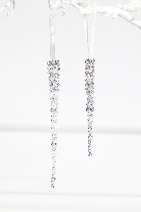 Jewel Icicle Ornaments - Set of 2