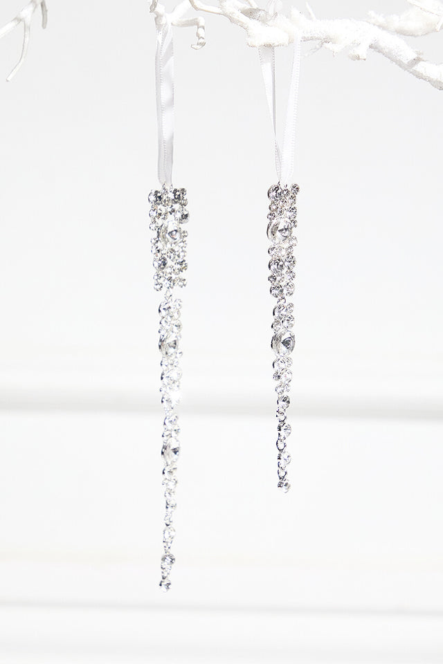 Jewel Icicle Ornaments - Set of 2