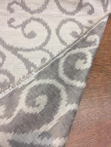 Scroll Linen Cotton Polyester Fabric - Natural Scroll Jacquard, 54" Width (1 Yard)