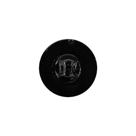 Black Glass Button - 28L/18mm