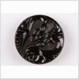 Black Glass Button - 36L/23mm