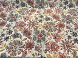Happy Note Chenille Upholstery Fabric - Coral Rose Floral, 59.5" Width (1 Yard)