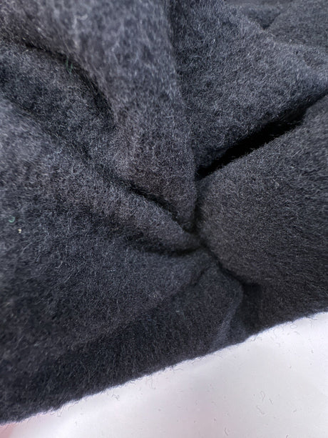 Wool Blend Tweed Black Blue
