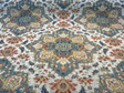 Mesa Verde Fiesta Damask Chenille Upholstery Fabric - Off White, Teal Blue, Yellow, Red Damask, 58" Width (1 Yard)