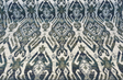 Esperanza Ever Green Blue Ikat Chenille Upholstery Fabric - Off White, Teal Blue, Yellow, Red, 58" Width (1 Yard)