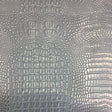 Gray Silver Two Tone Alligator Vinyl Fabric,