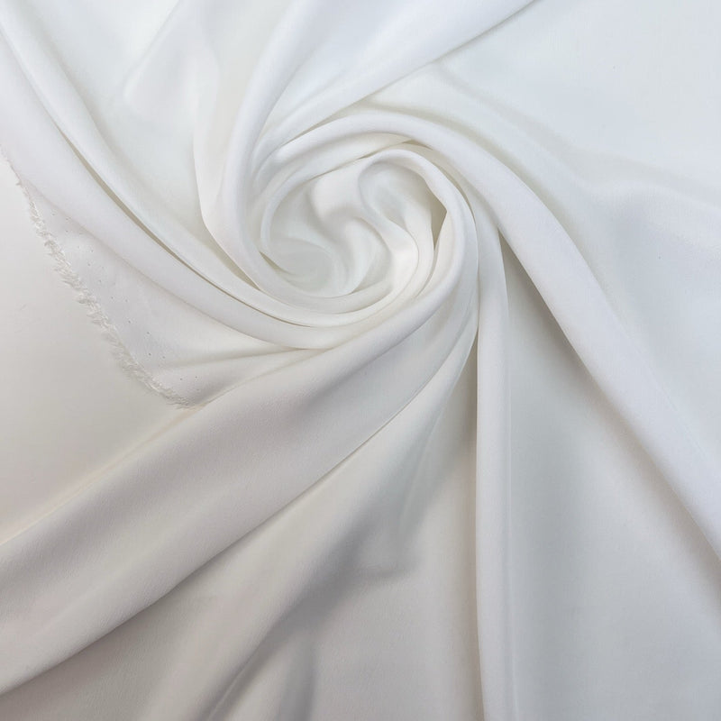 Silk Crepe Fabric White