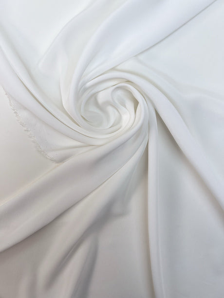 Silk Crepe Fabric White