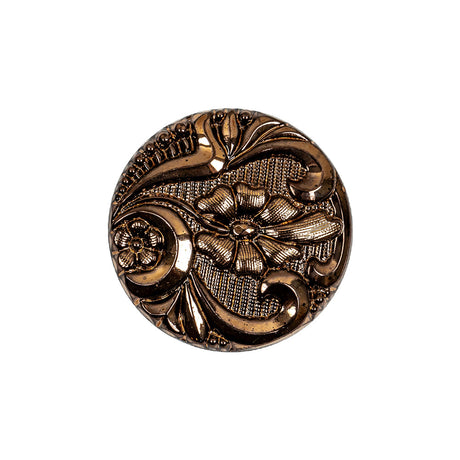 Old Gold Glass Button - 36L/23mm