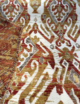 Esperanza Chenille Upholstery Fabric - Persimmon Red Ikat, 58" Width (By The Yard)
