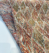 Swavelle Live It Be Americana Chenille Upholstery Chenille Fabric - Americana Leaves, Red Blue White, 58" Width (By The Yard)