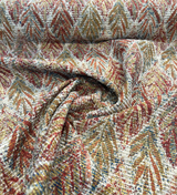 Swavelle Live It Be Americana Chenille Upholstery Chenille Fabric - Americana Leaves, Red Blue White, 58" Width (By The Yard)