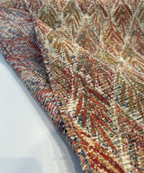 Swavelle Live It Be Americana Chenille Upholstery Chenille Fabric - Americana Leaves, Red Blue White, 58" Width (By The Yard)