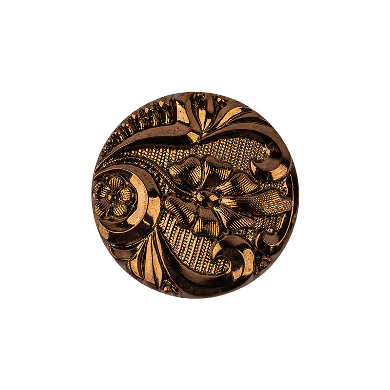 Copper Glass Button - 36L/23mm