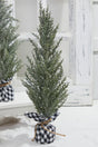 21" Pine Tree With Plaid Fabric