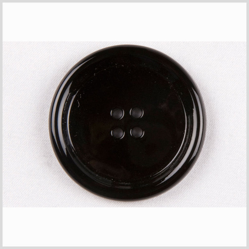 Black Glass Button - 36L/23mm