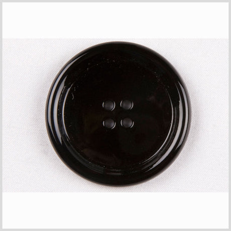 Black Glass Button - 36L/23mm