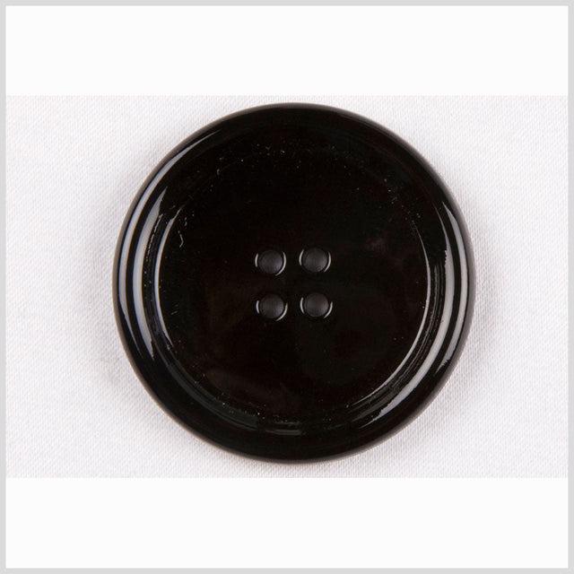 Black Glass Button - 36L/23mm